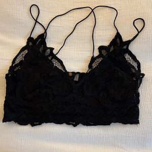 Free People Black Lace Bralette